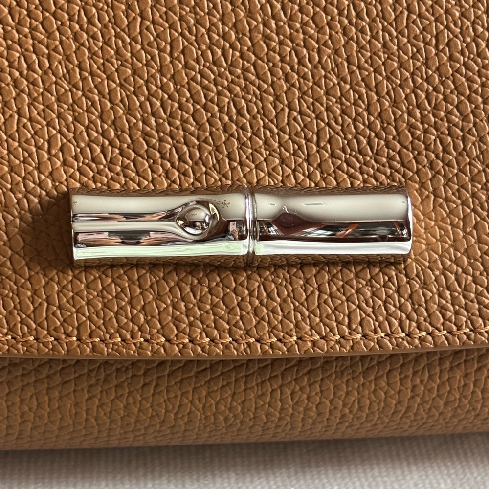 Longchamp Roseau Flap Leather Chain Crossbody Clutch Bag Excellent & Authentic - Picture 14 of 16